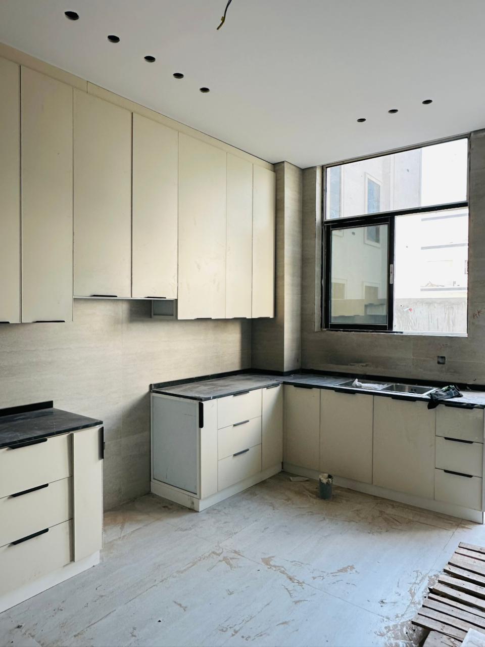 Kitchen installation in progress