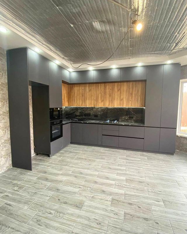 Modern kitchen lighting detail